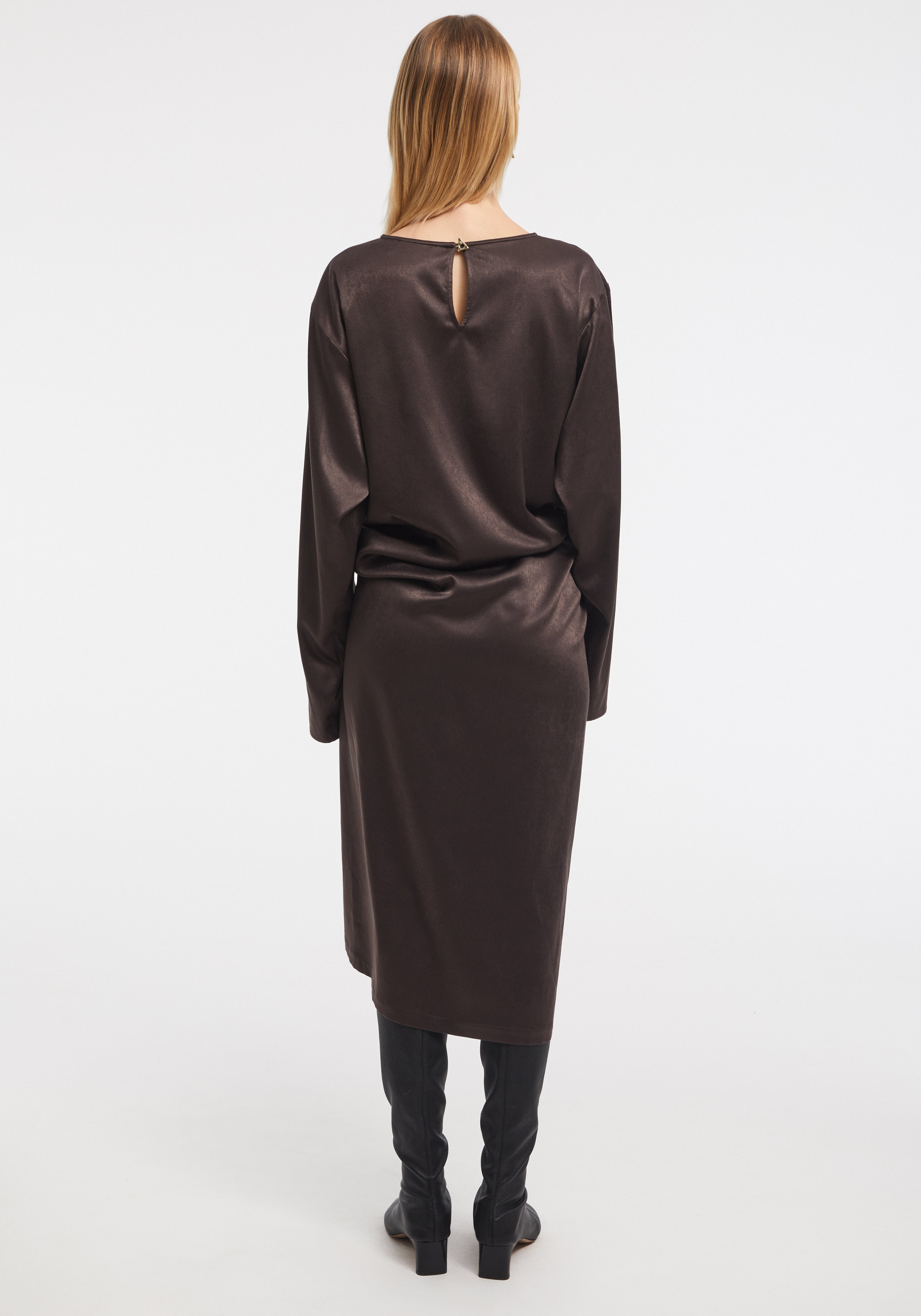 STEAM
Knot-detail satin midi dress - 5