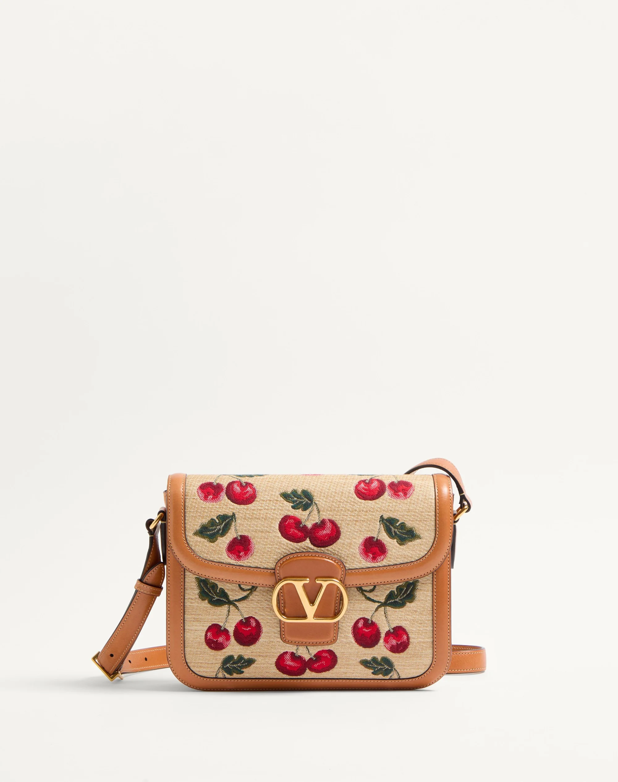 VALENTINO GARAVANI 9TO5 SHOULDER BAG IN SYNTHETIC JACQUARD RAFFIA - 1