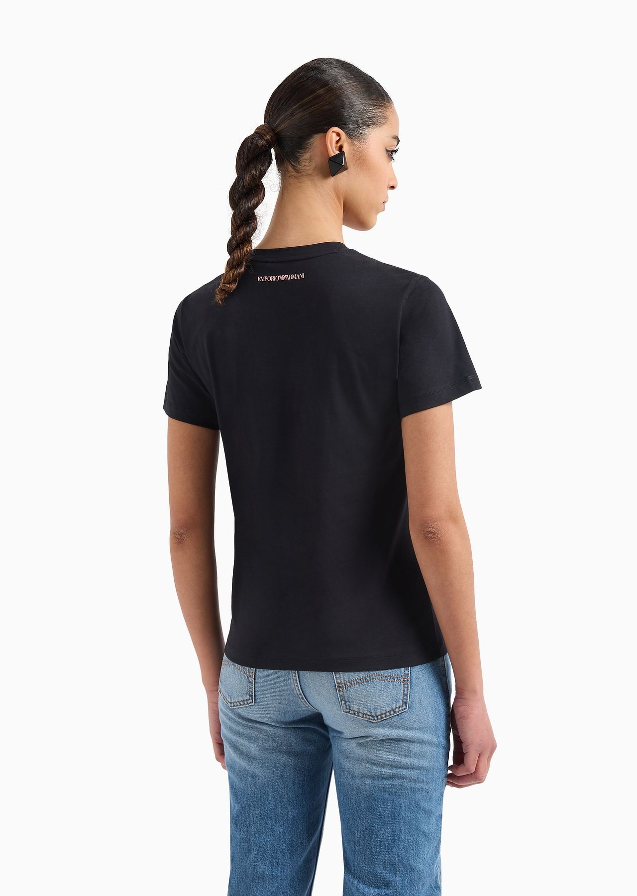 ASV organic jersey T-shirt with glitter logo - 3