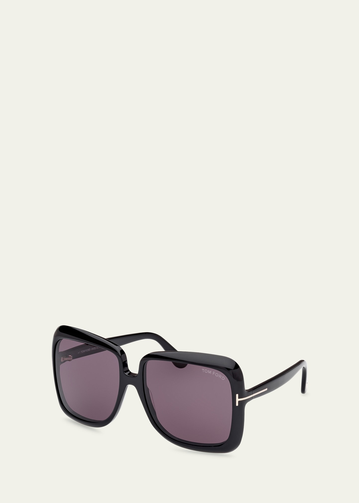 Lorelai Black Acetate Square Sunglasses - 2