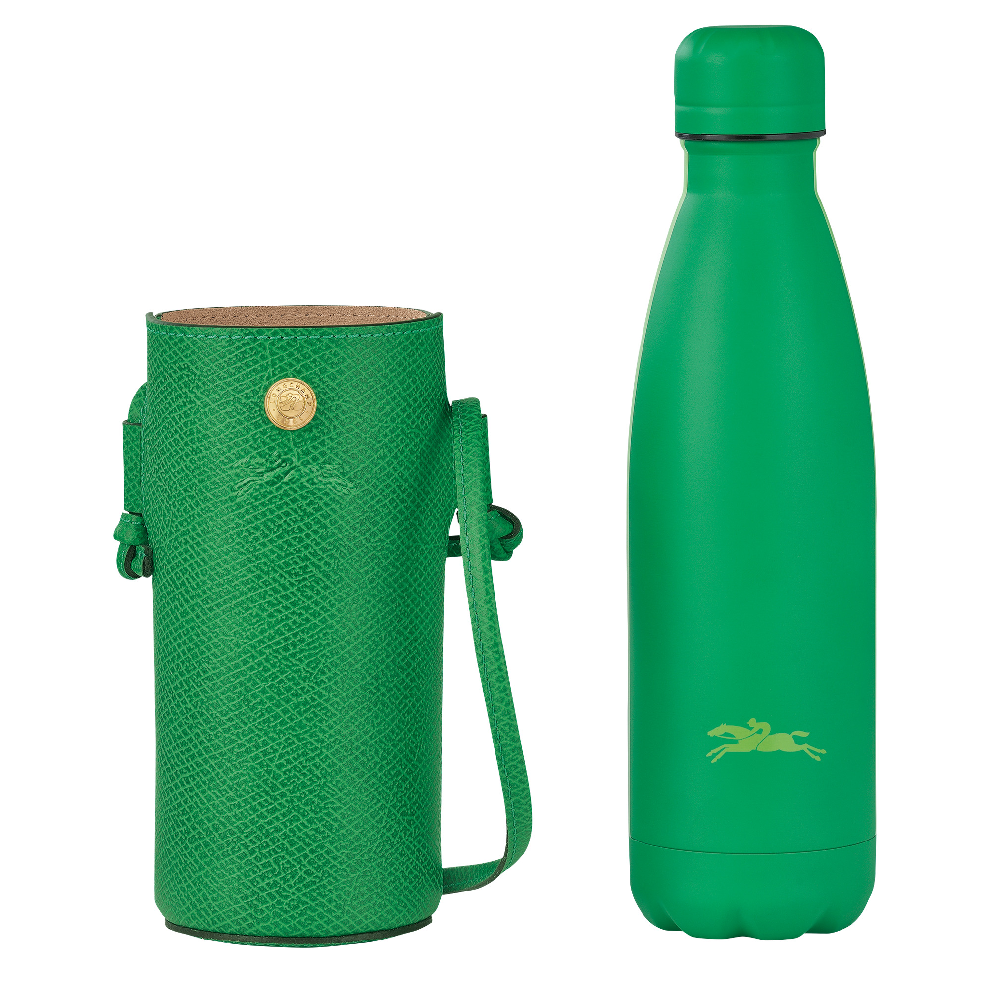 Épure Bottle holder Green - Leather - 4