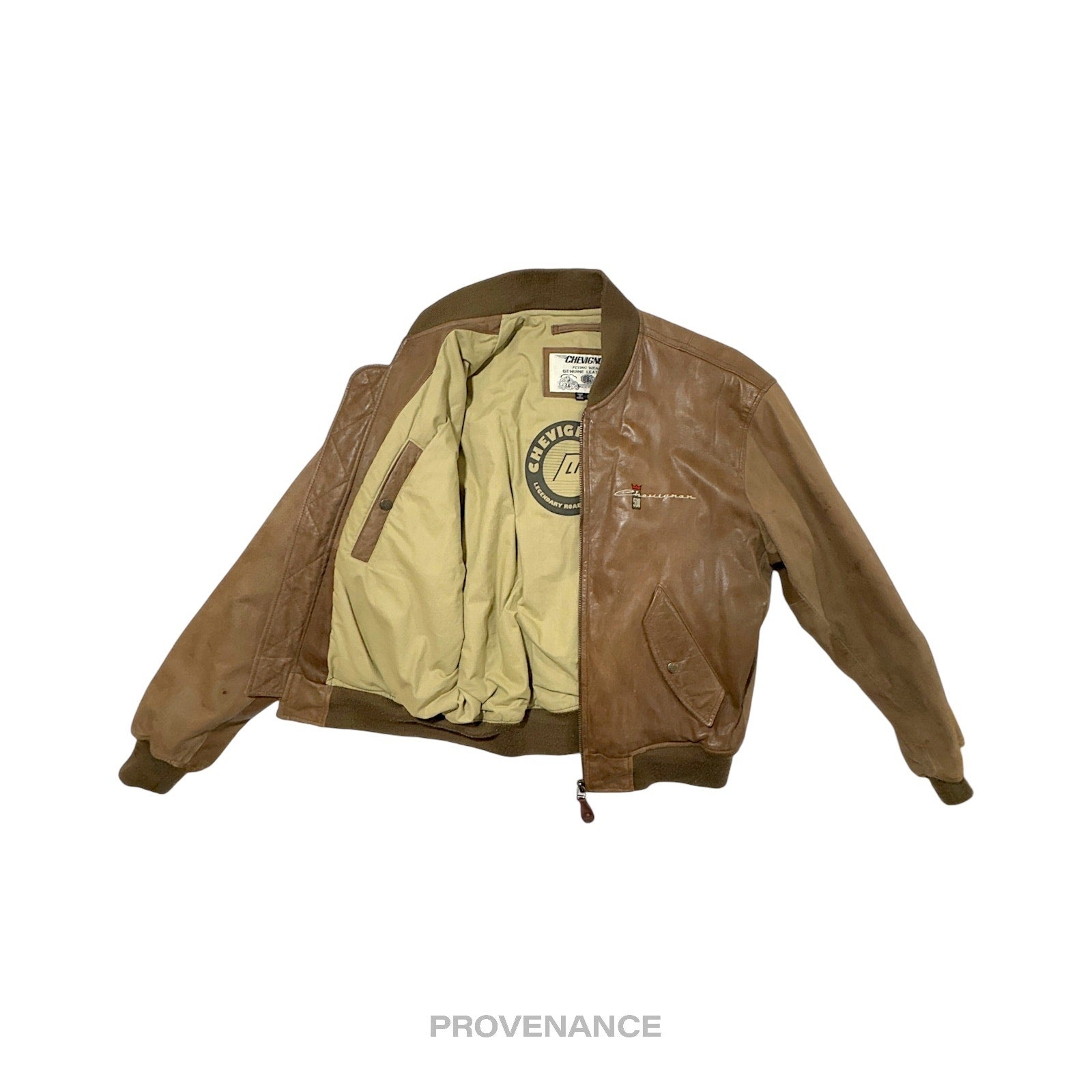 Chevignon - Chevignon Vintage Bomber Jacket - Hudson Leather Brown M - 2
