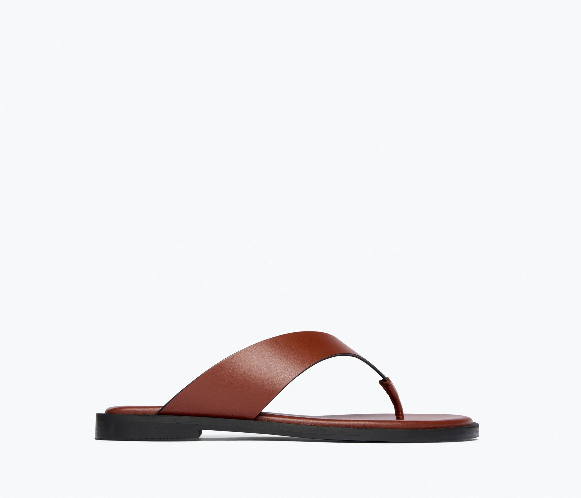 HALLE LEATHER THONG SANDAL - 1