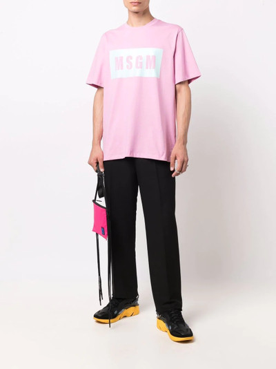 MSGM logo box print T-shirt outlook