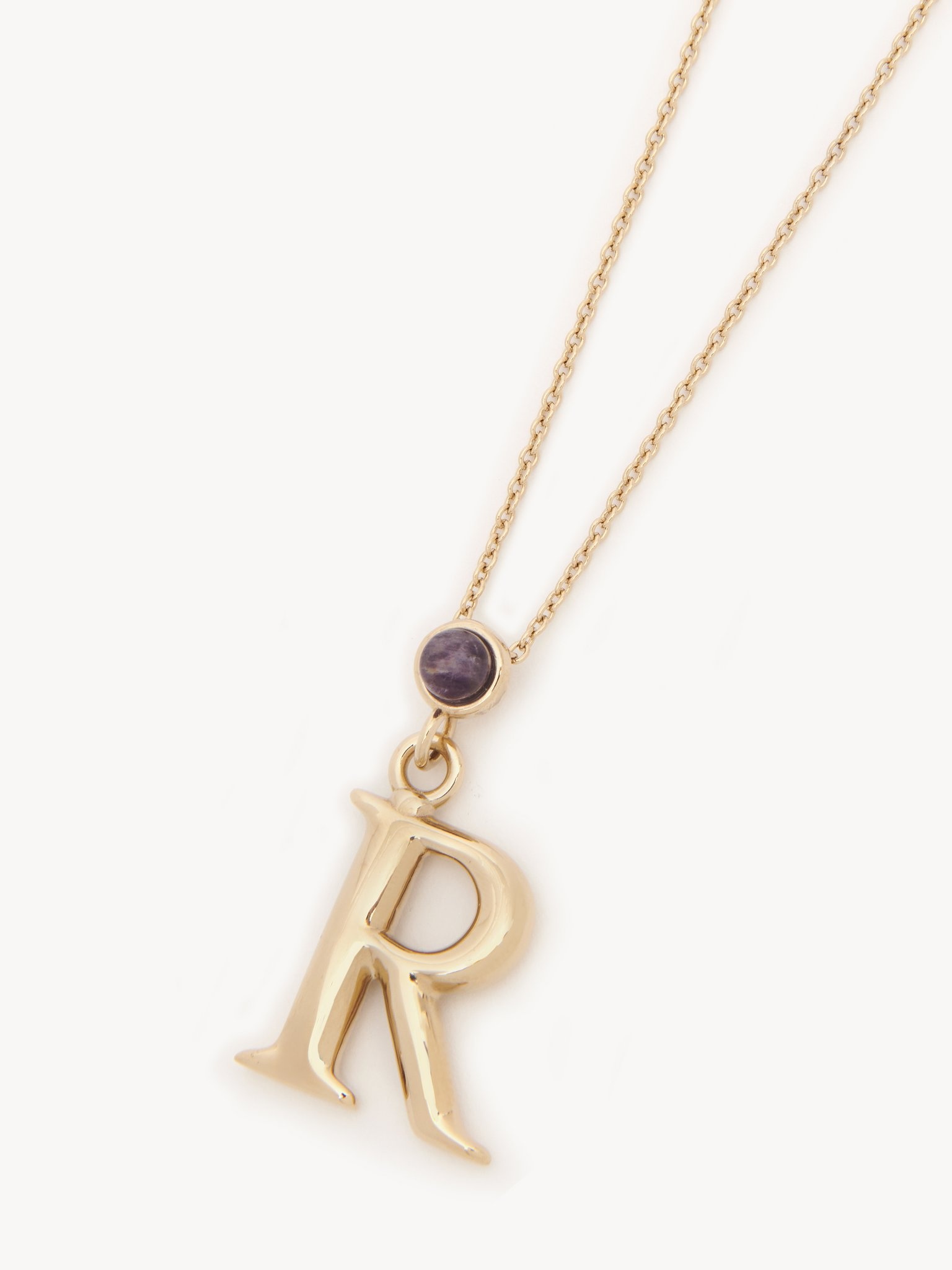 ALPHABET NECKLACE WITH PENDANT R - 2