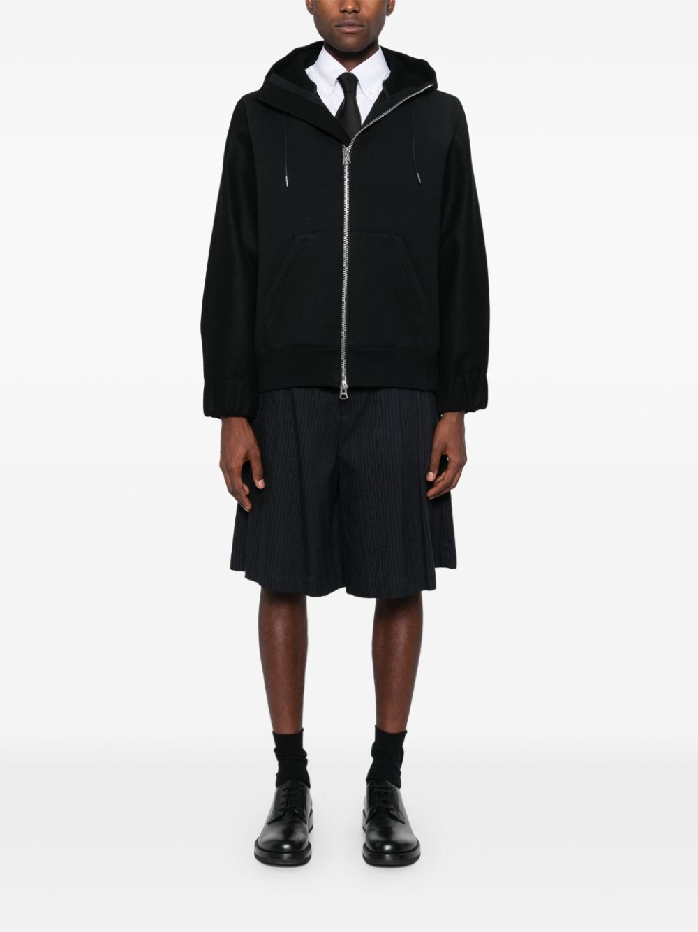 panelled hoodie - 2