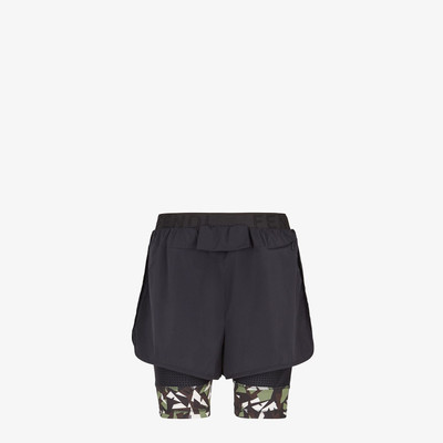 FENDI Black tech fabric shorts outlook