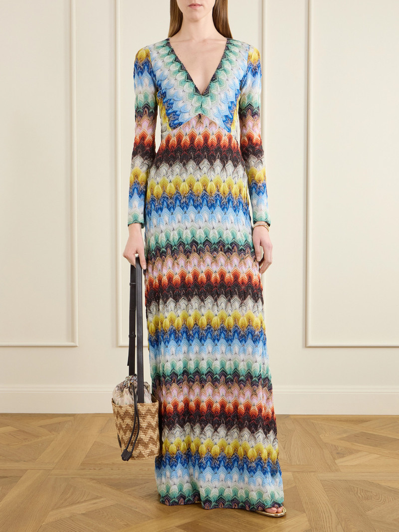Missoni Striped Metallic Crochet-knit Maxi Dress outlook