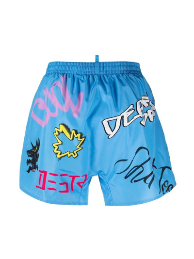 DSQUARED2 graphic-print swimming trunks outlook