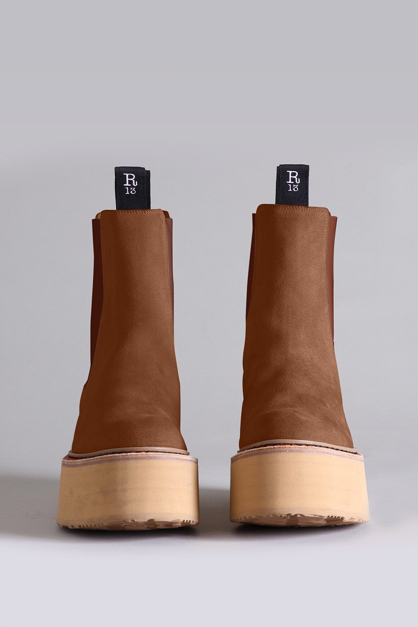 DOUBLE STACK CHELSEA BOOT - BROWN SUEDE | R13 - 2