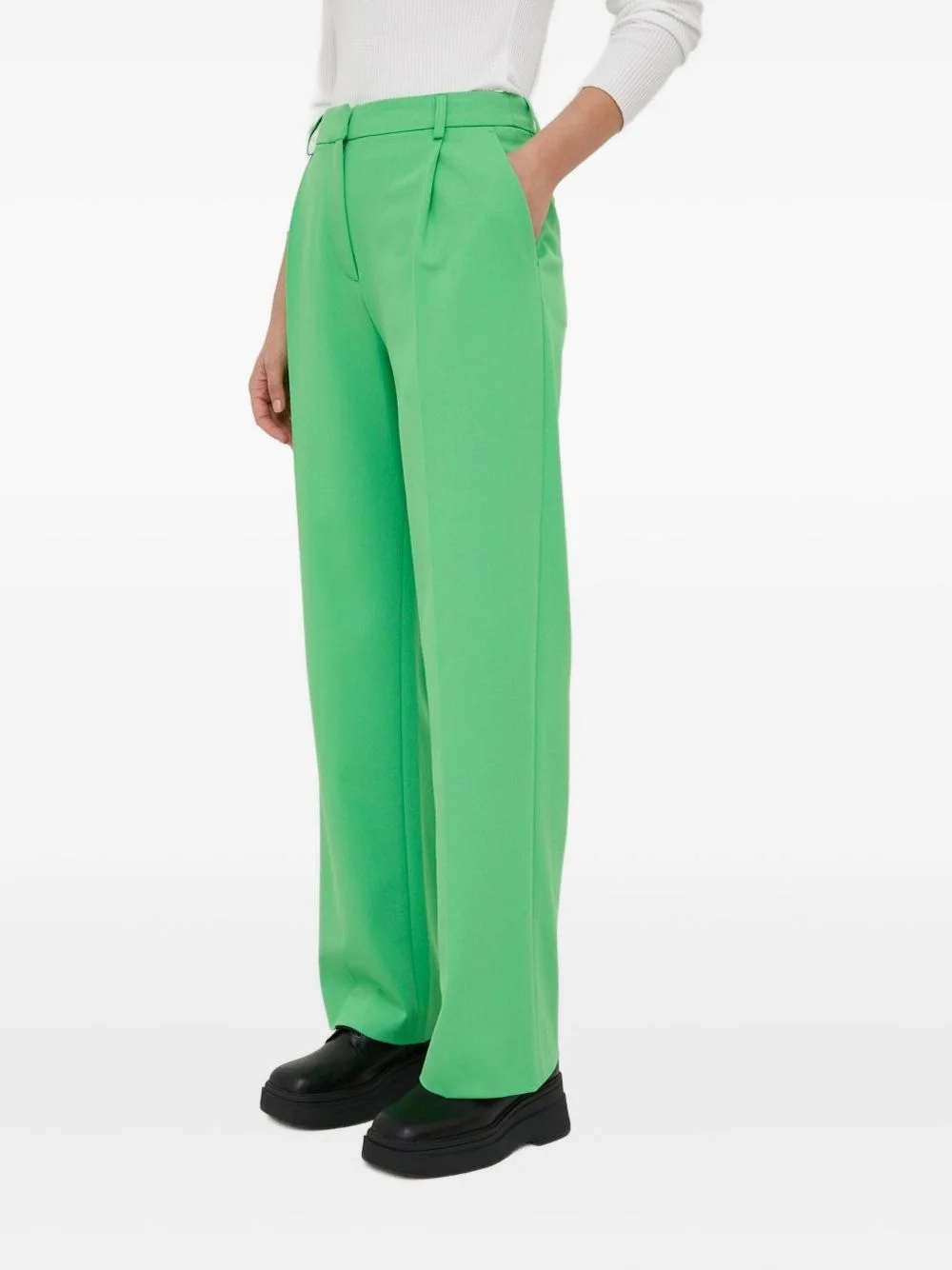pleated-front trousers - 1