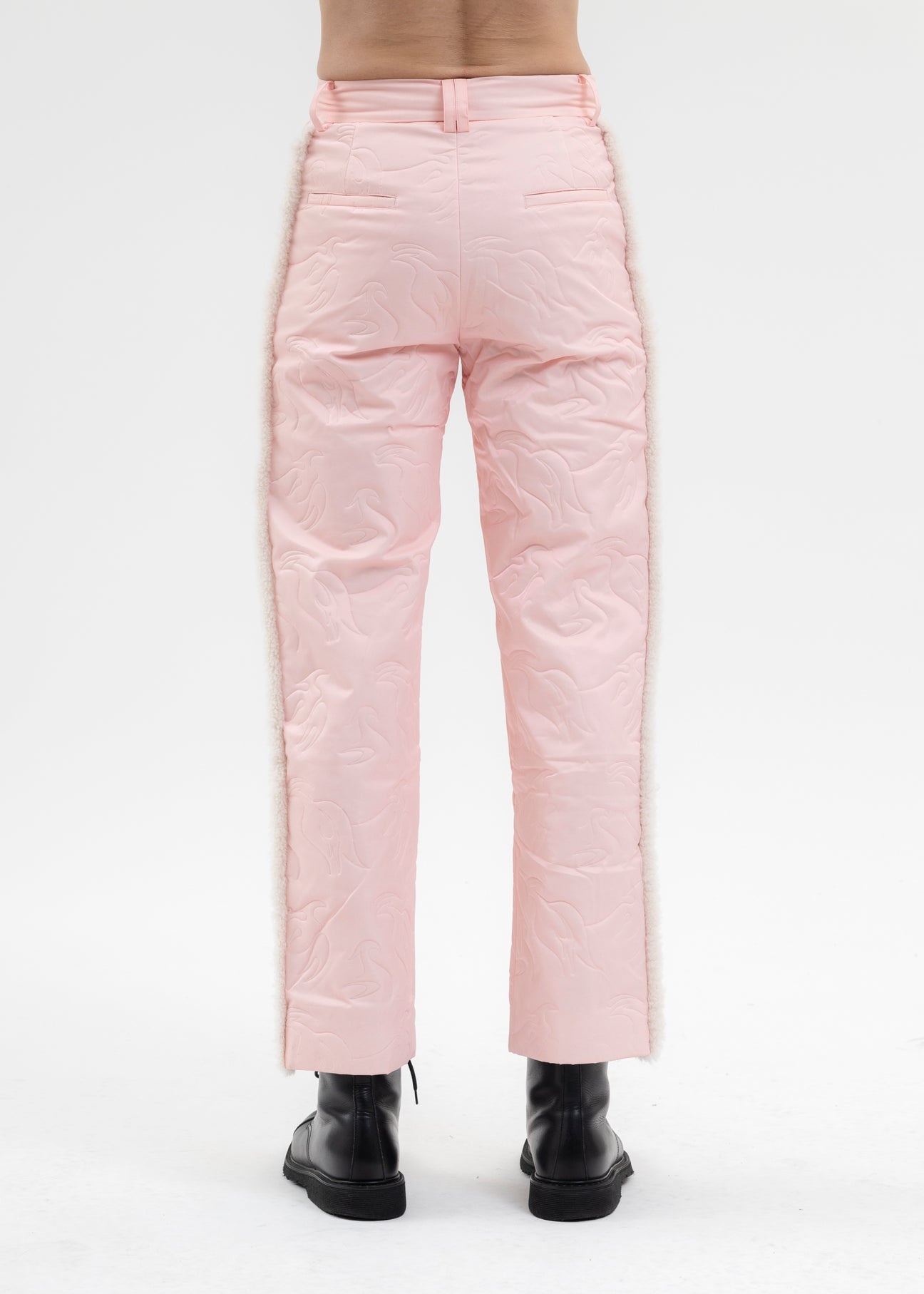 PINK QUILTED PHOENIX TROUSERS - 3