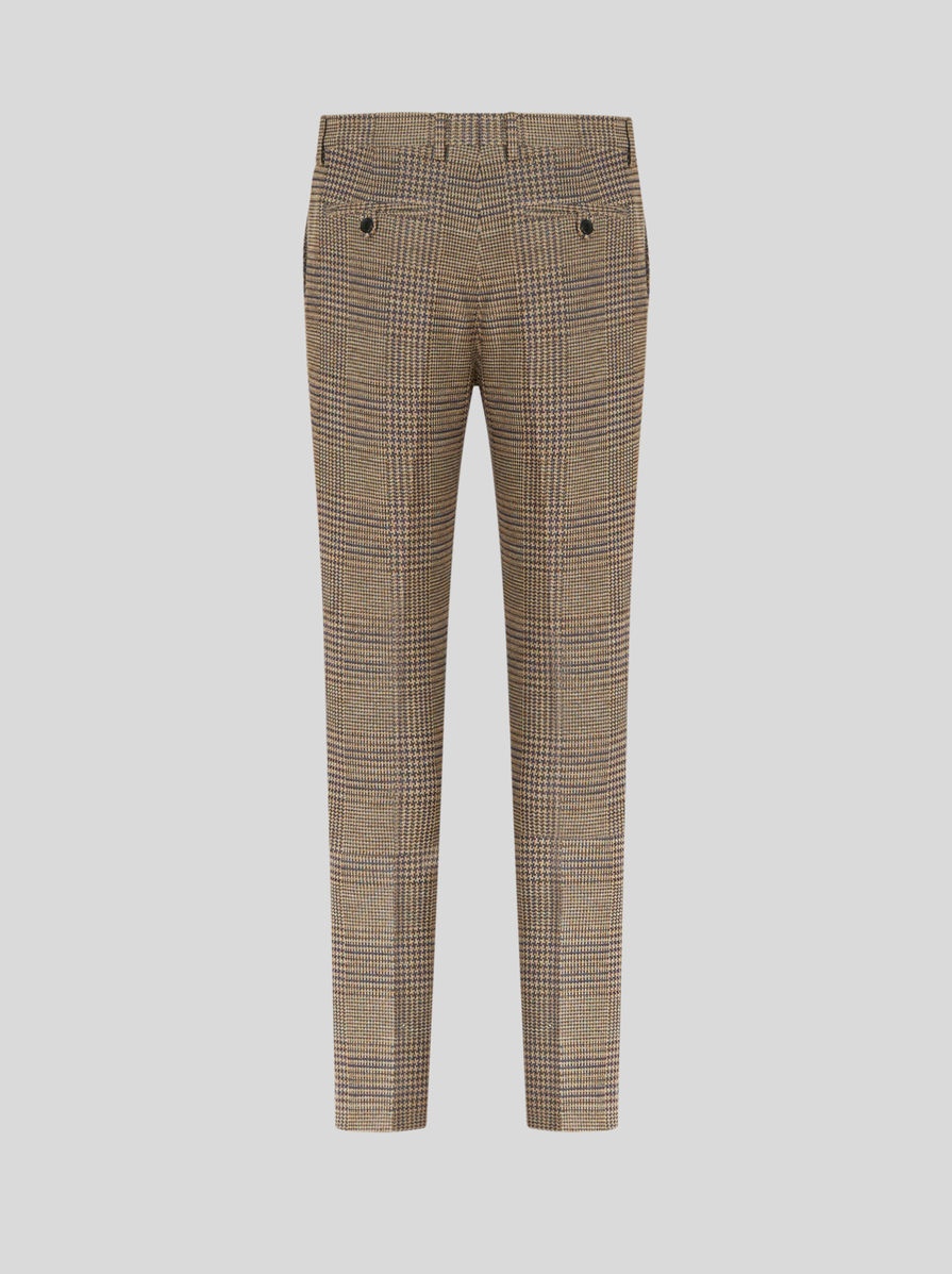 JERSEY TROUSERS WITH CHECK PATTERN - 5