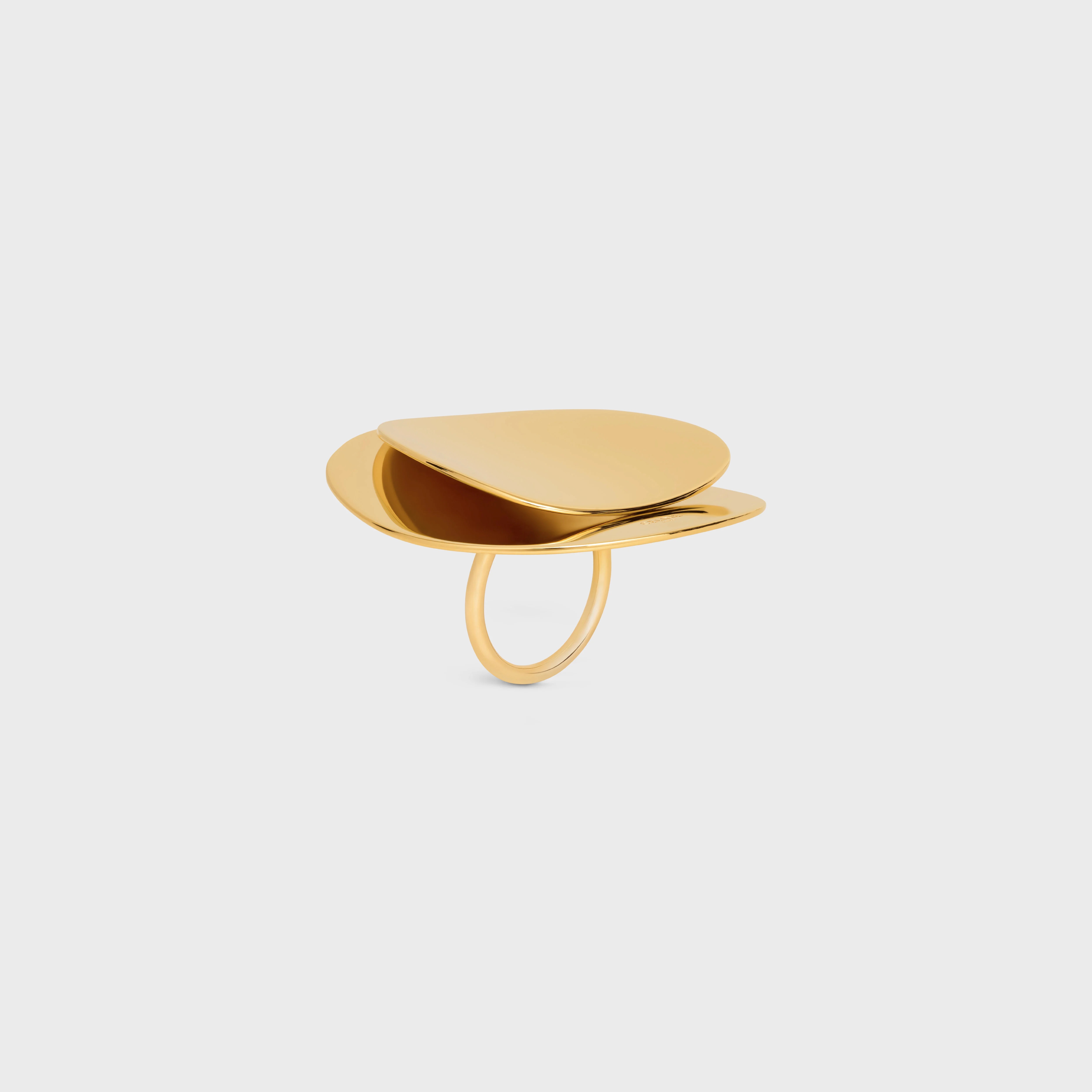 Celine Petale Ring in Brass with Gold Finish - 2