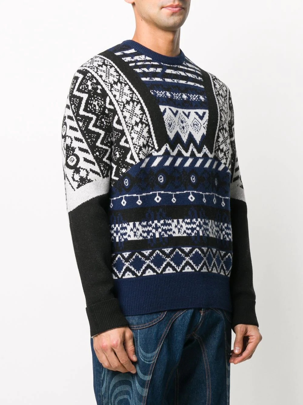 intarsia knit jumper - 3