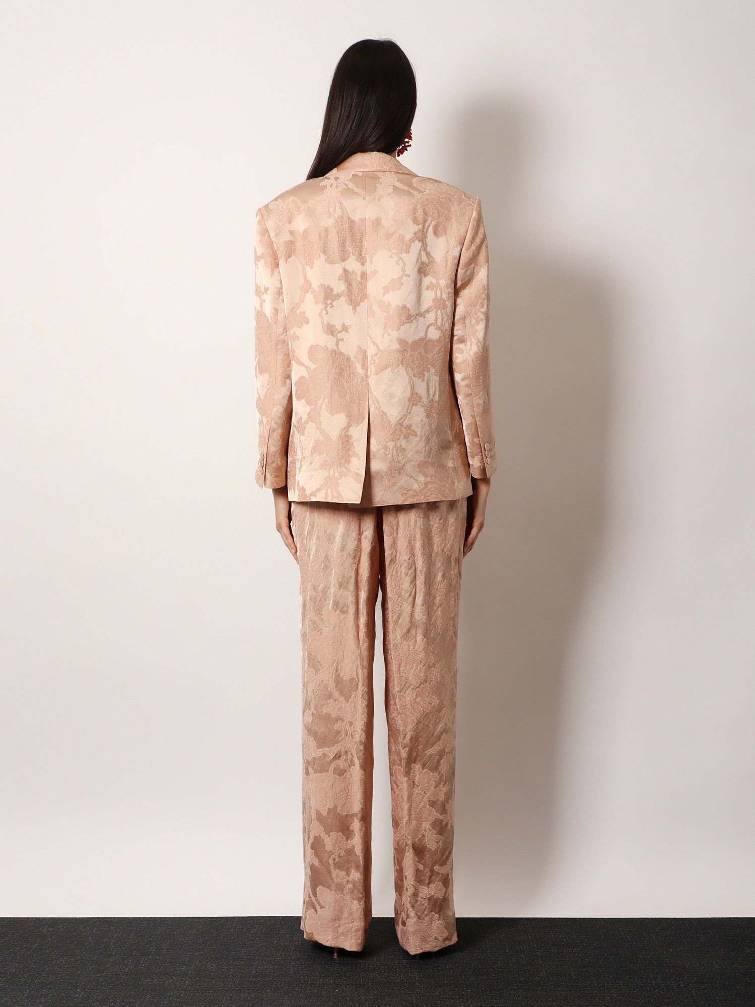 Dries Van Noten Jacquard Linen Blend Blazer With Floral Motif - 3