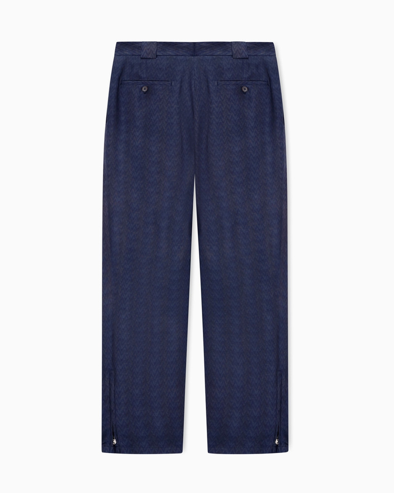 SINGLE-PLEAT TROUSERS IN A VISCOSE CHEVRON 2