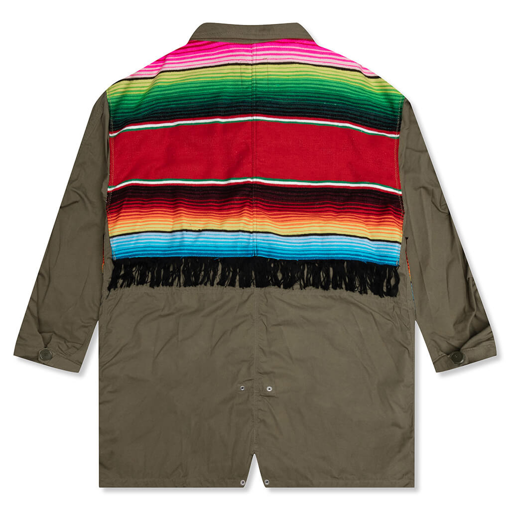 JUNYA WATANABE MAN COAT - KHAKI/RED/GREEN - 2
