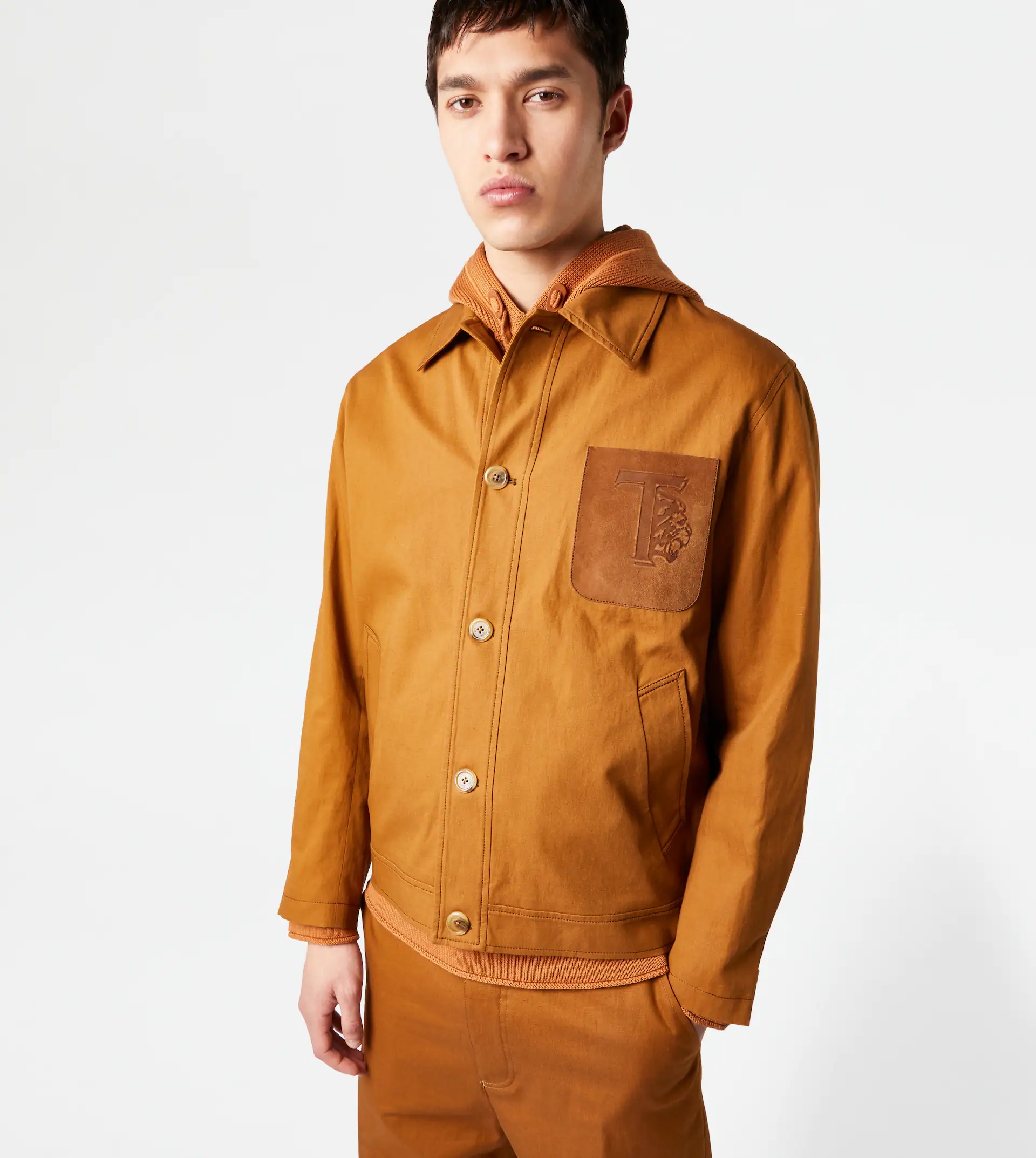 BLOUSON JACKET - BROWN - 7