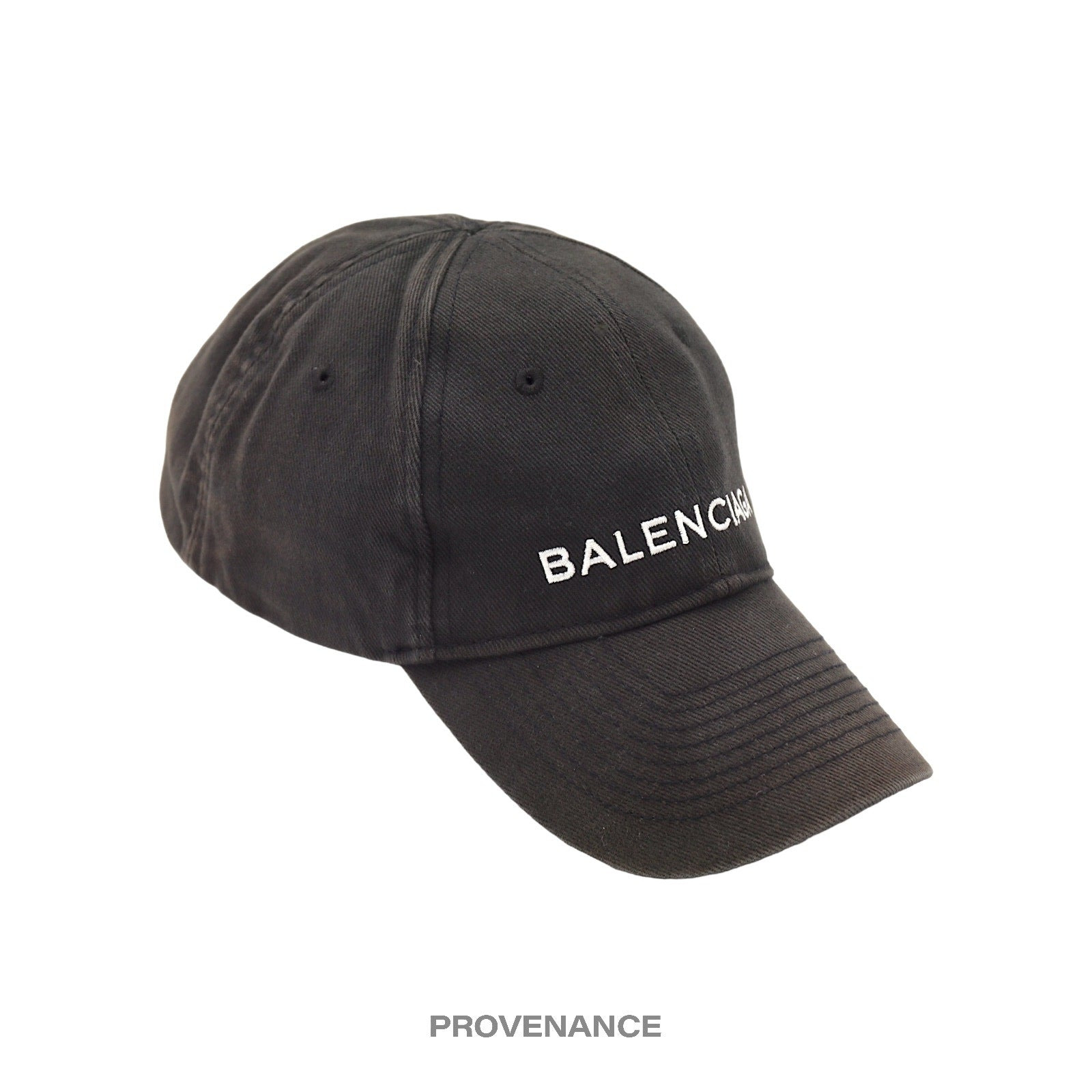 Balenciaga Embroidered Logo Cap - Washed Black - 3