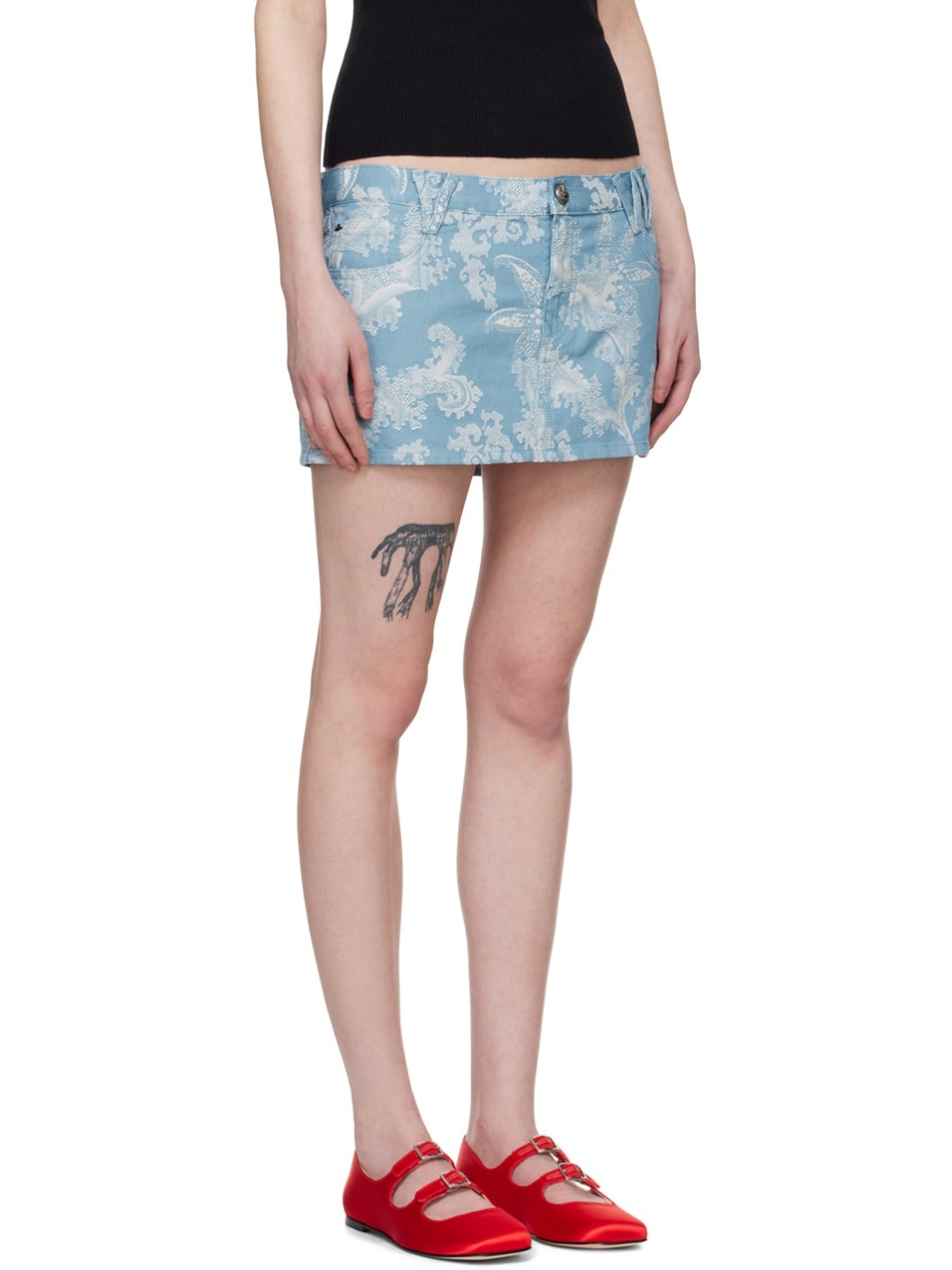 Blue & Off-White Foam Miniskirt - 2