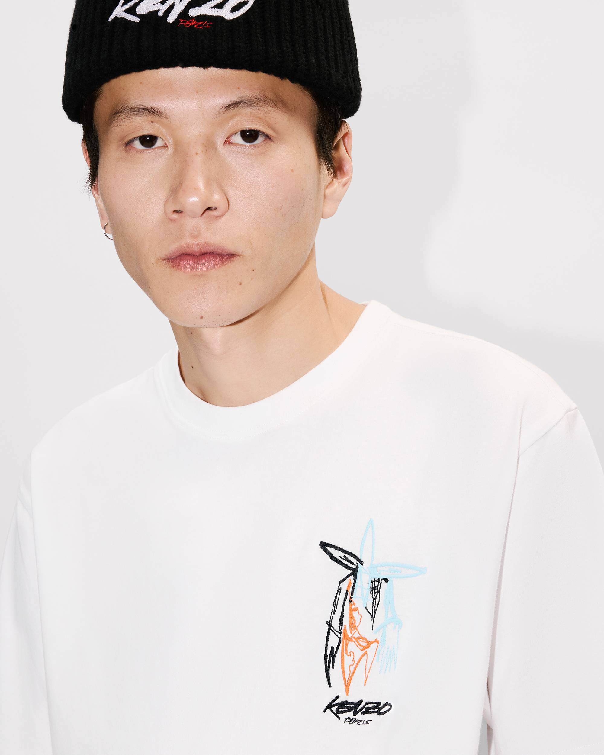 'Kenzo x Futura 2000' embroidered T-shirt in cotton - 6