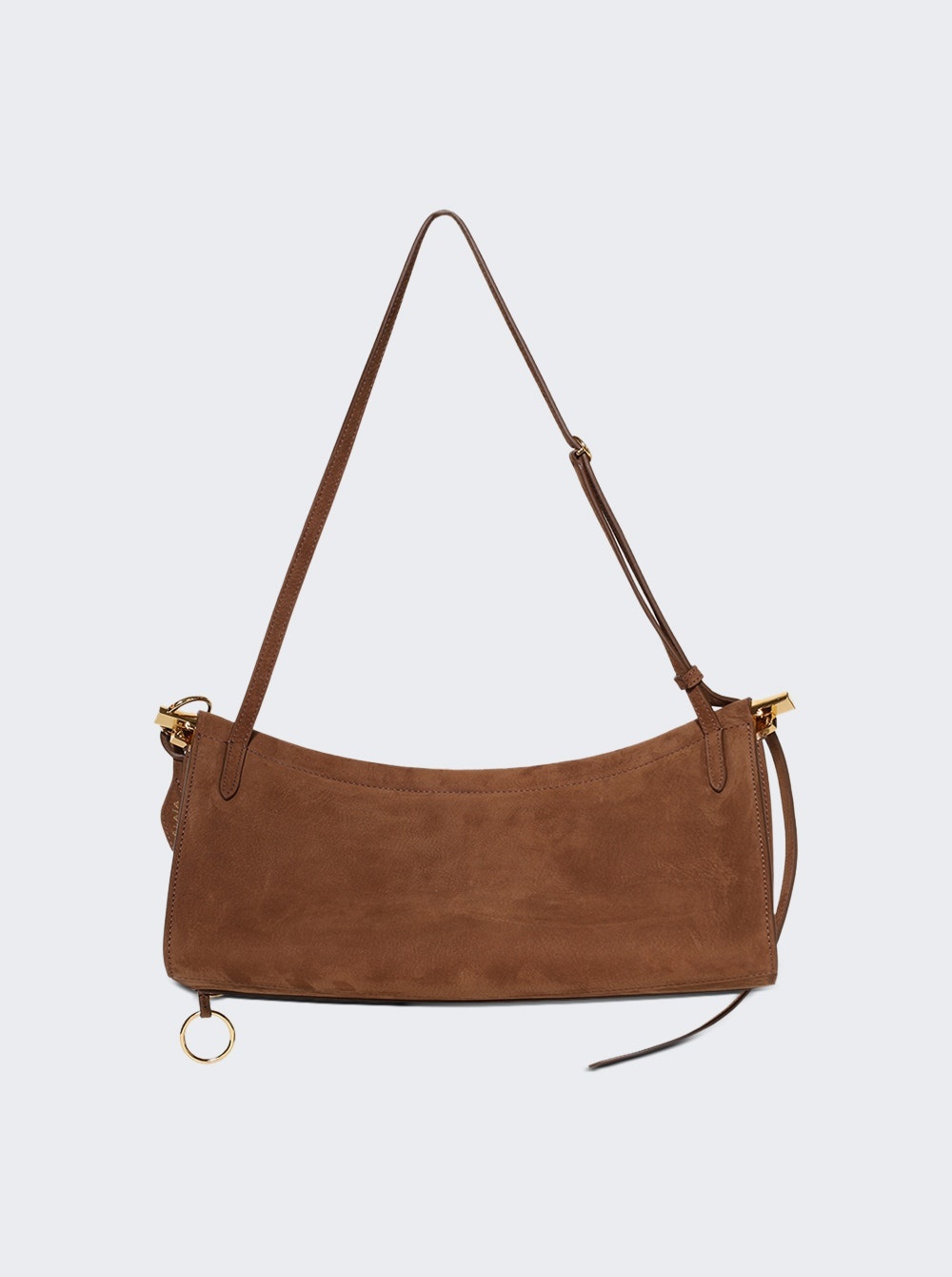 Le Click East West Medium Bag In Nubuck Umber - 5