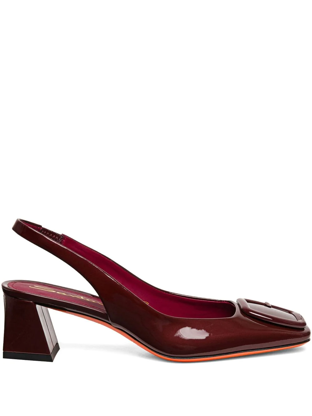 50mm buckle patent leather pumps - 1