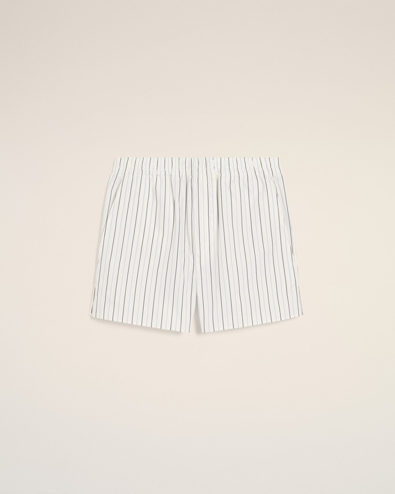 AMI Paris WHITE AND BLUE COTTON ELASTICATED SHORT outlook
