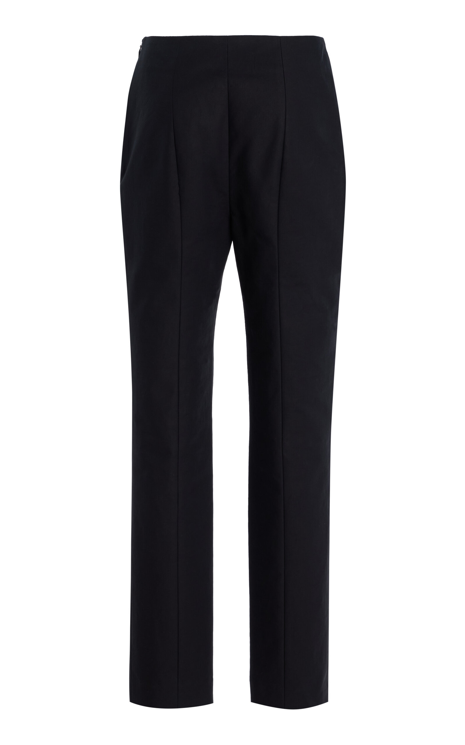 Emilie Stretch-Cotton Straight-Leg Pants black - 3