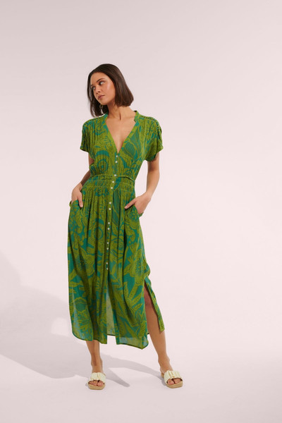 Poupette St Barth Long Dress Becky - Green Gauguin outlook