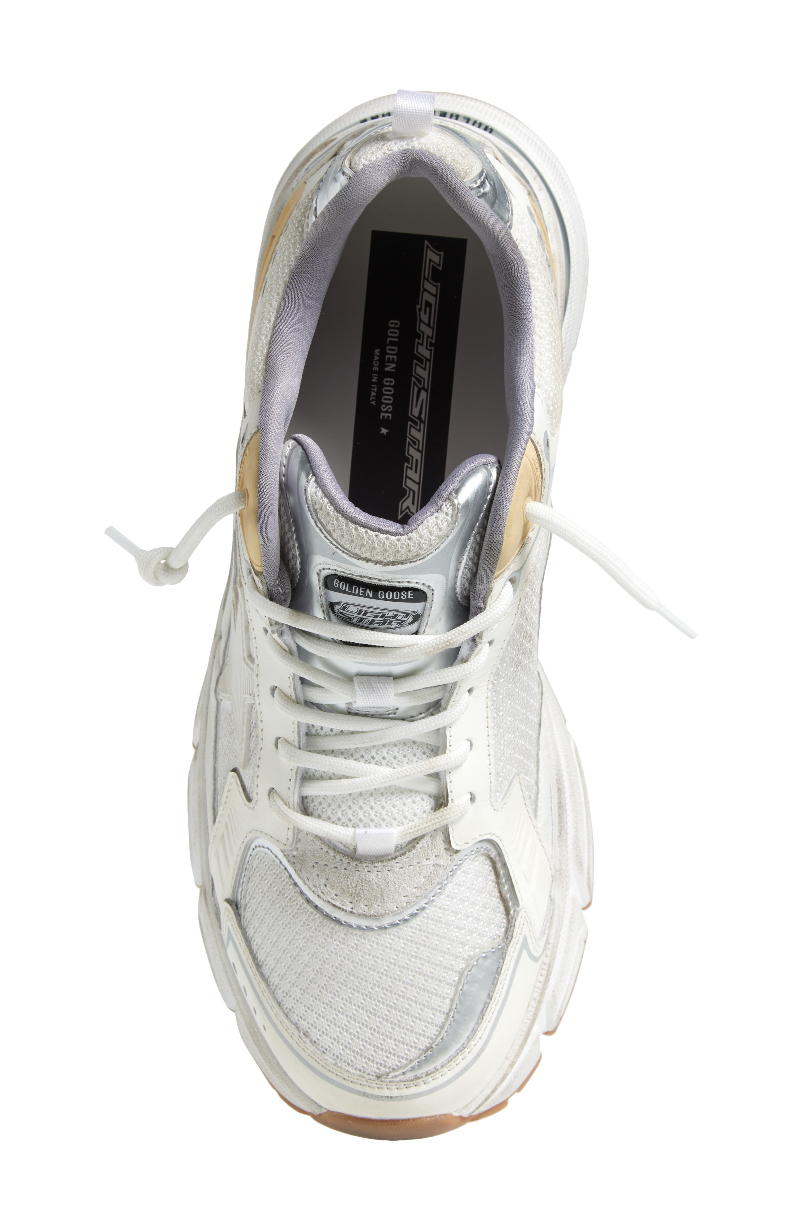 Golden Goose Lightstar Sneaker in White/Gold at Nordstrom - 5