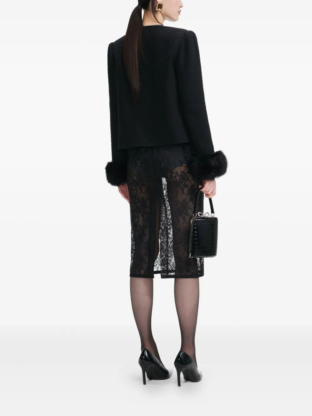Boucle Fur Cuff Jacket - 4
