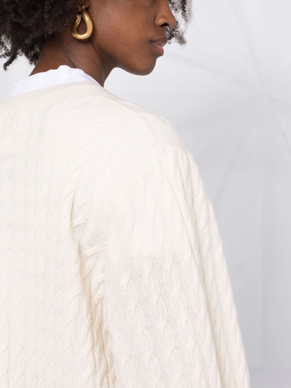 cable-knit cashmere jumper - 3