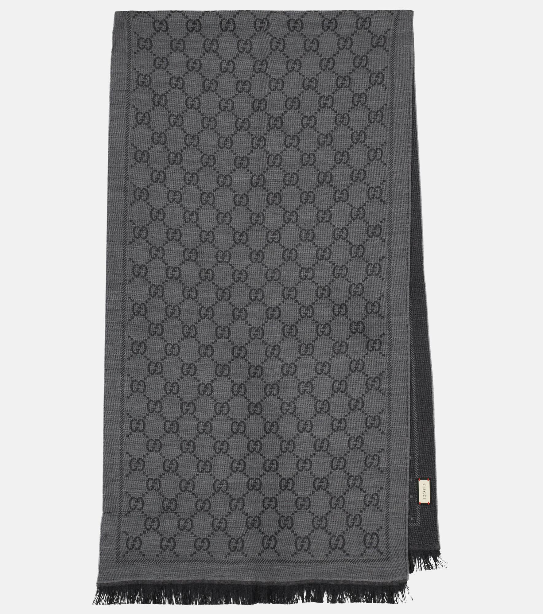GG wool jacquard scarf - 1