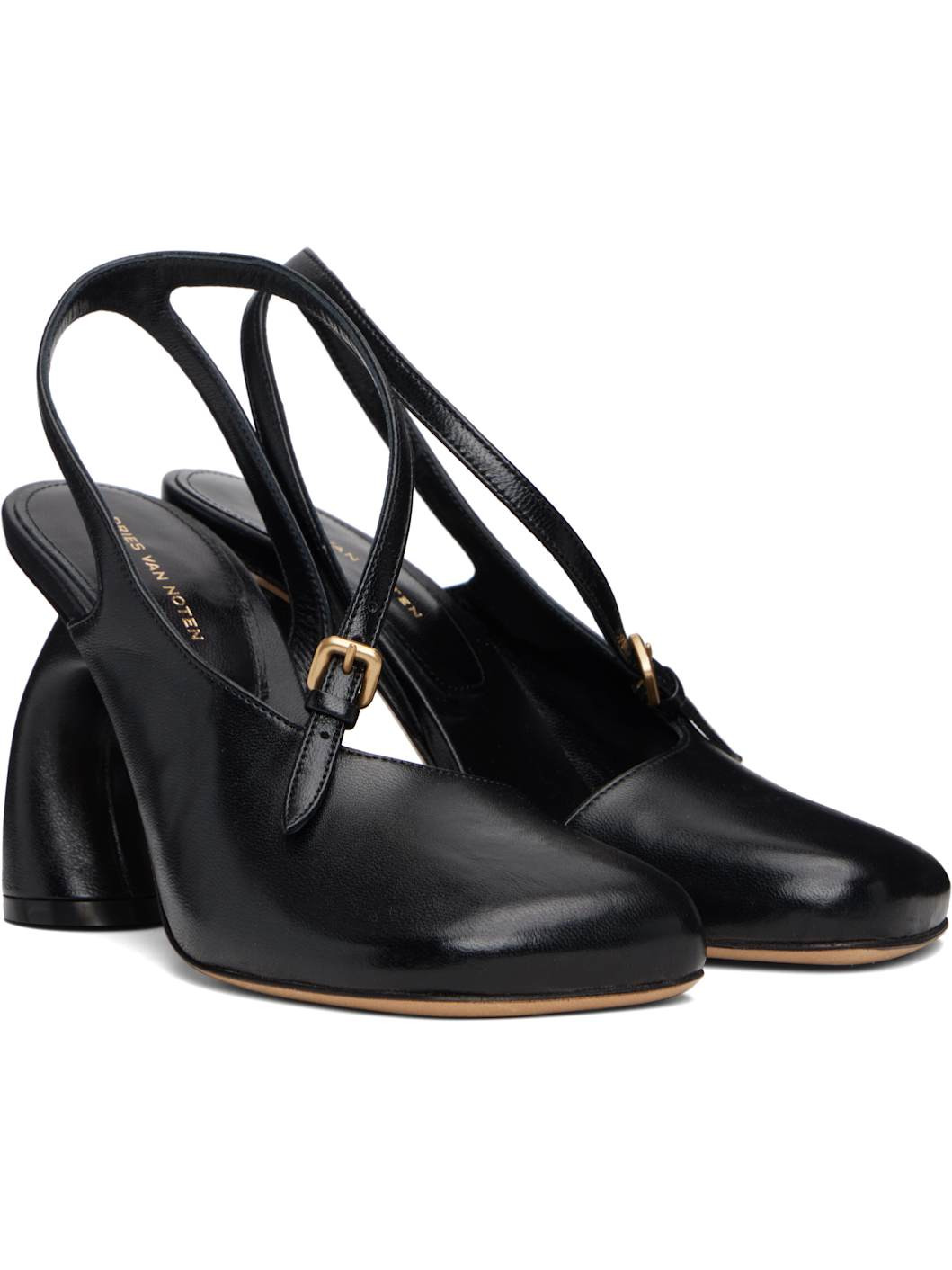 Black Cutout Heels - 4