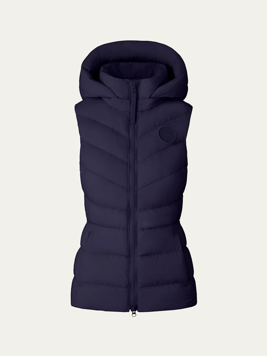 Clair Hooded Down Puffer Vest - 1