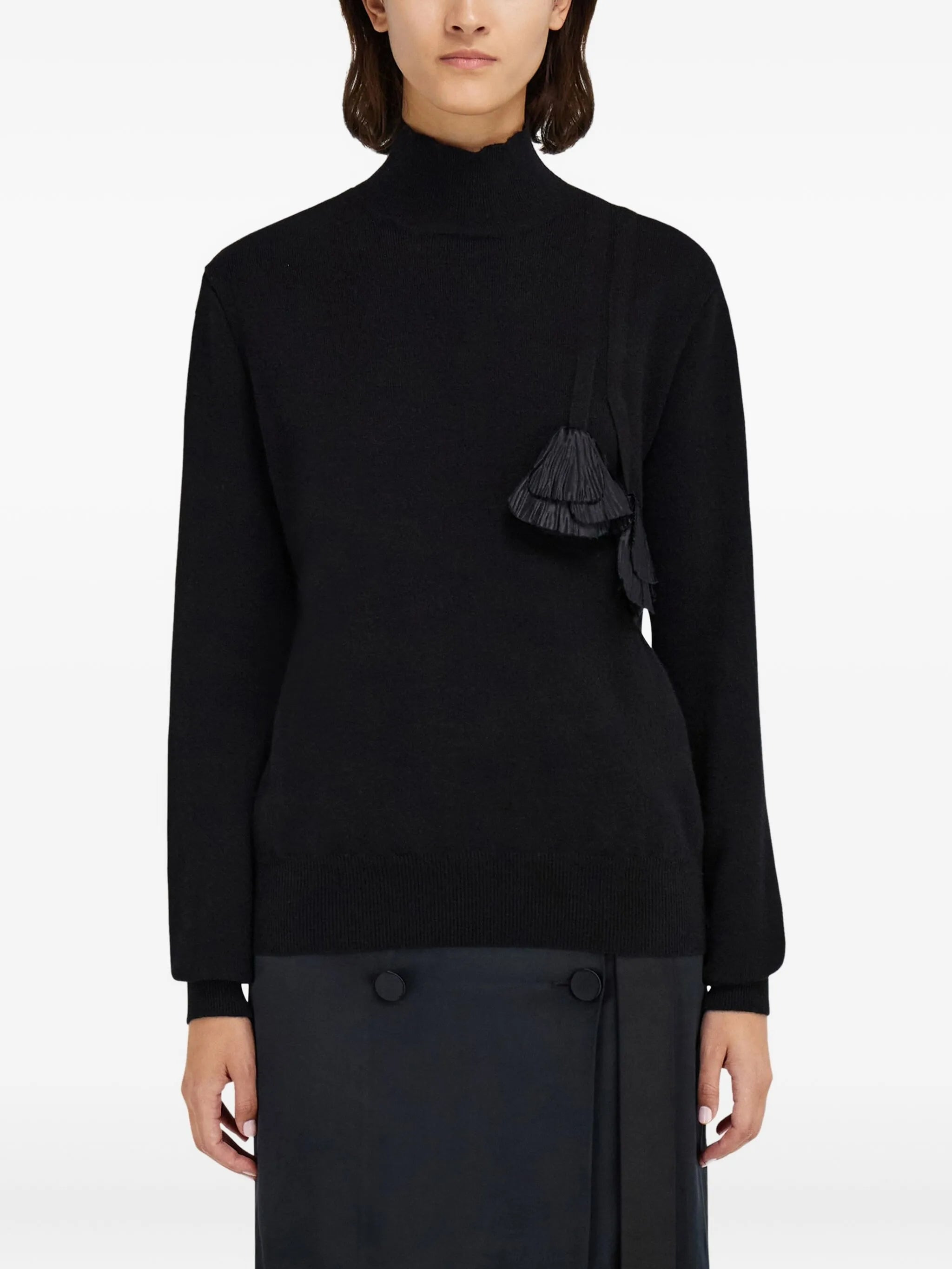 pleated-tassel sweater - 3
