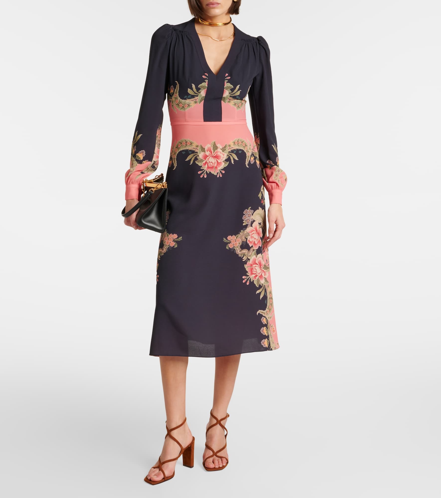 オールインワン・サロペット Etro Floral Embroidered Midi Dress With Square Neckline ETRO floral-print Midi Dress | White | FARFETCH