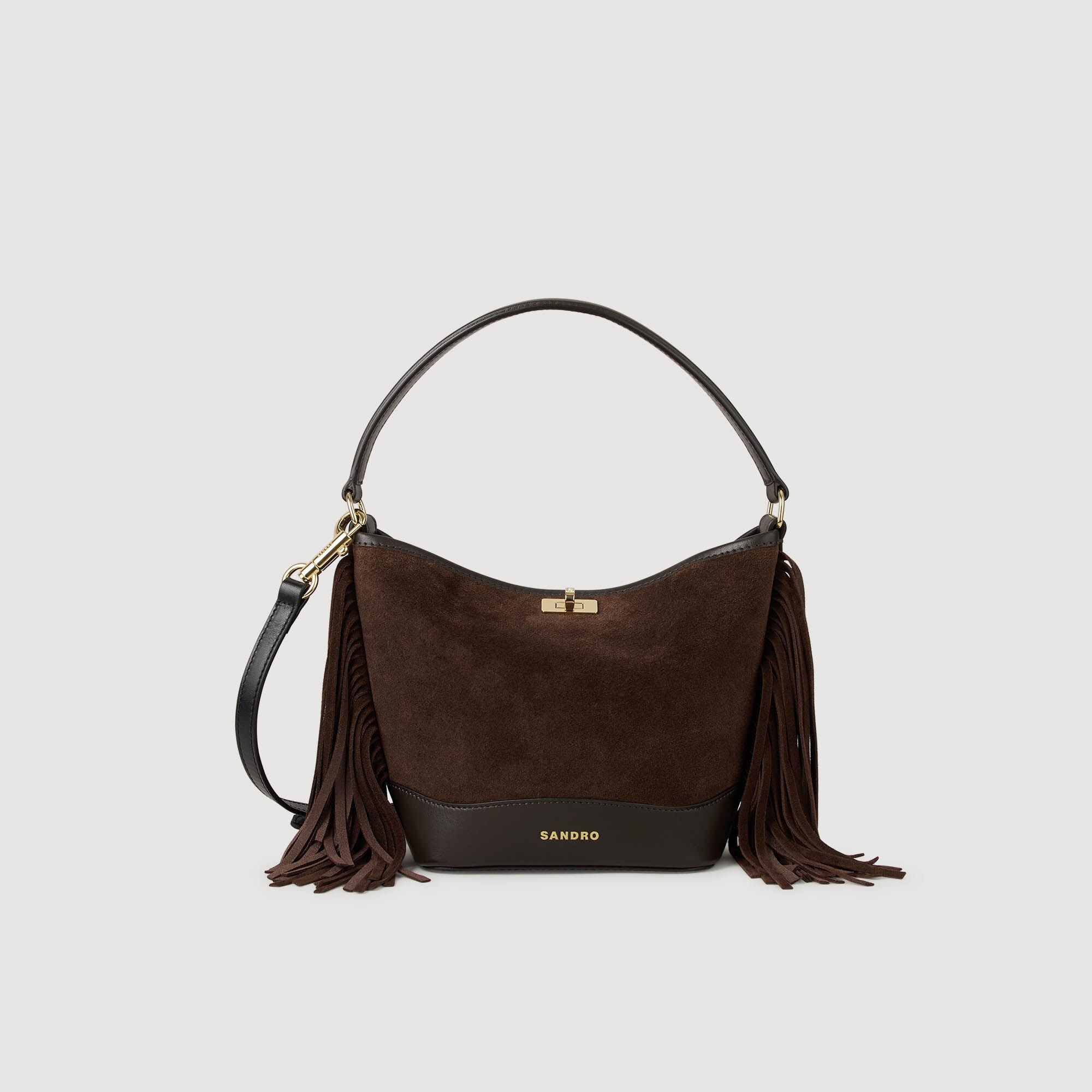 FRINGED SUEDE TANGOSO BAG - 7