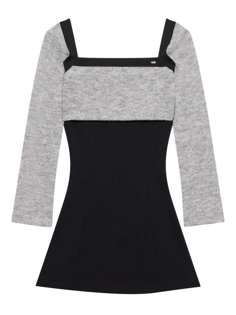 square-neck mini dress (two-piece) 1