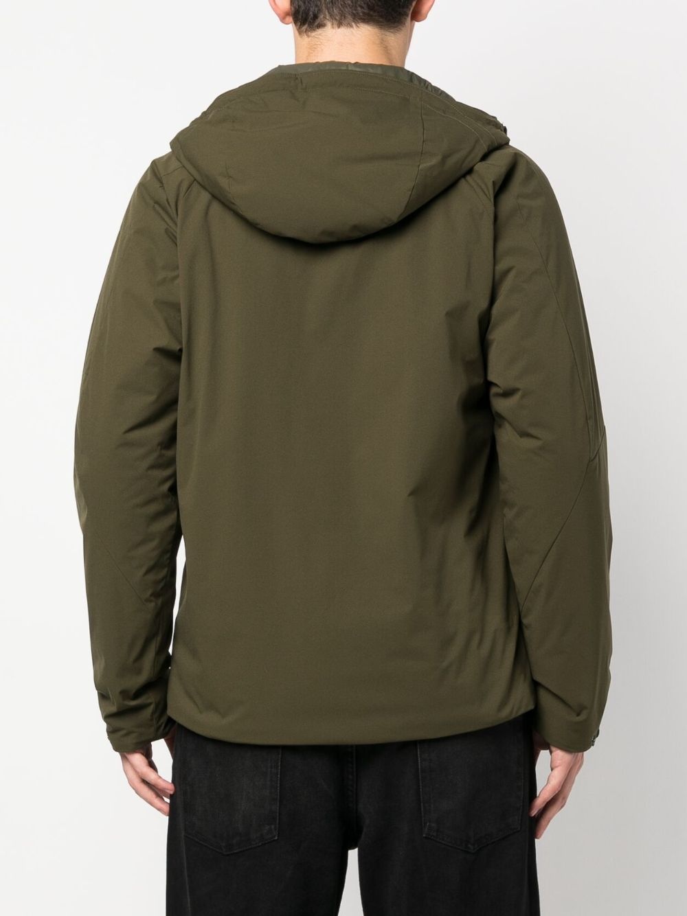 Lens-detail zip-up hooded jacket - 4