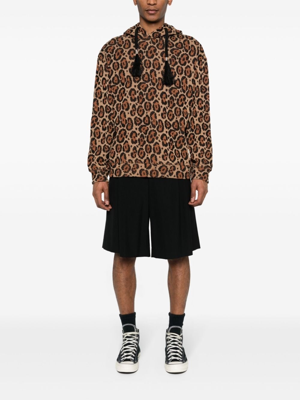 leopard-print hoodie - 2