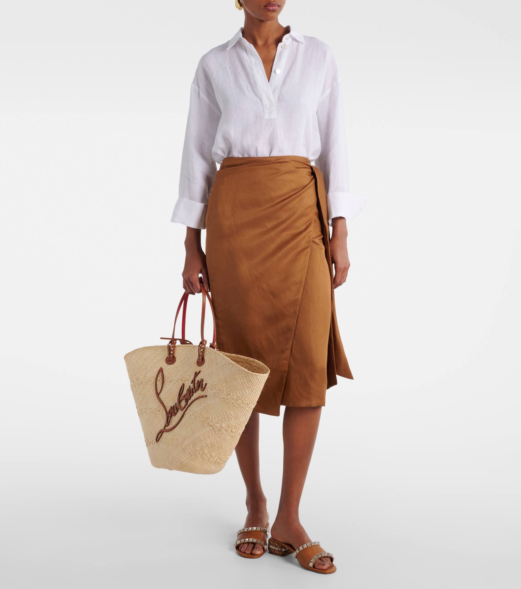 Cabata Large raffia tote bag - 5