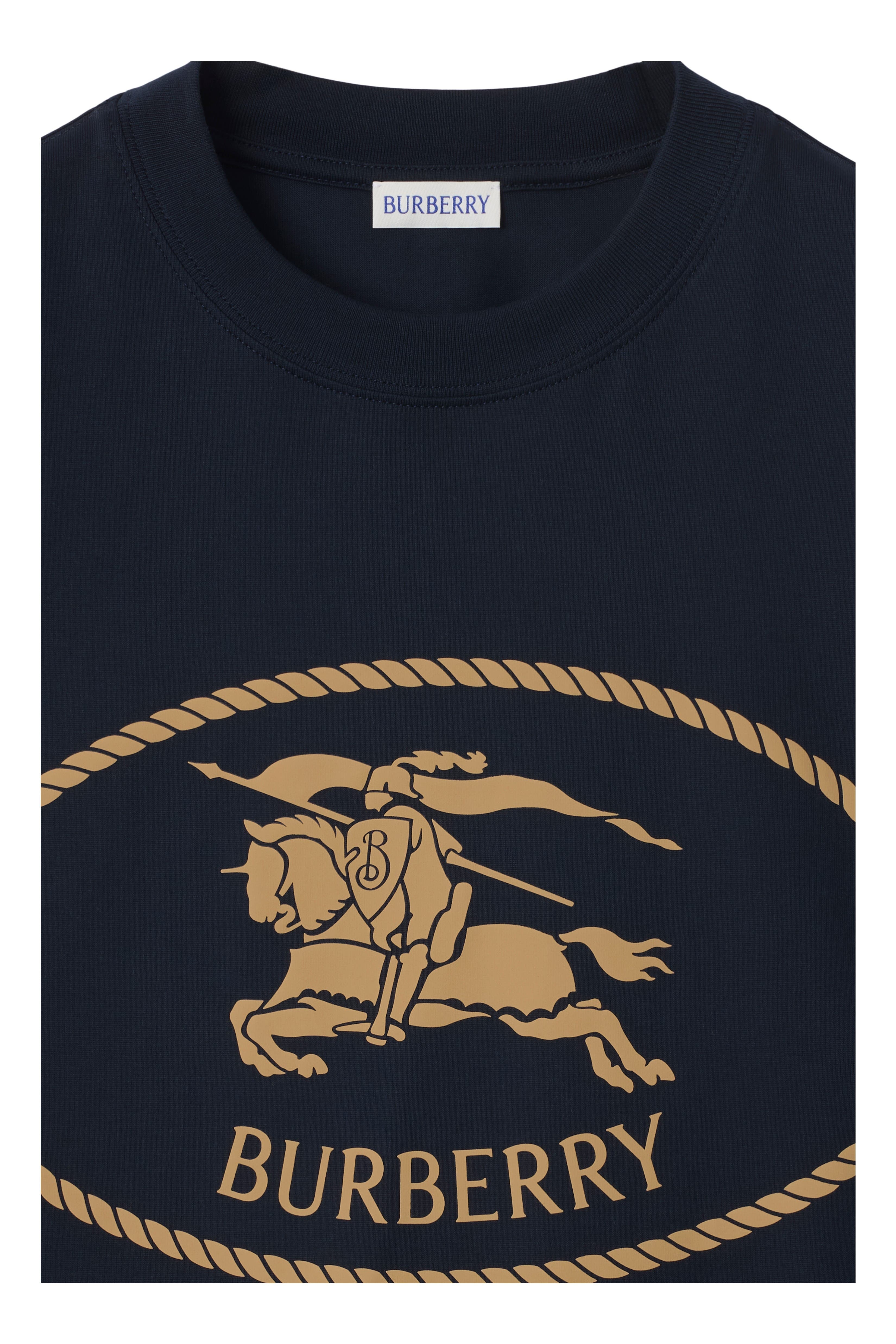 burberry Knight Stamp Cotton T-shirt in Navy at Nordstrom - 5