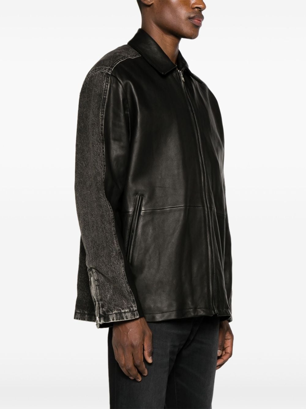 Diesel L-Stoller leather jacket | farfetch | REVERSIBLE