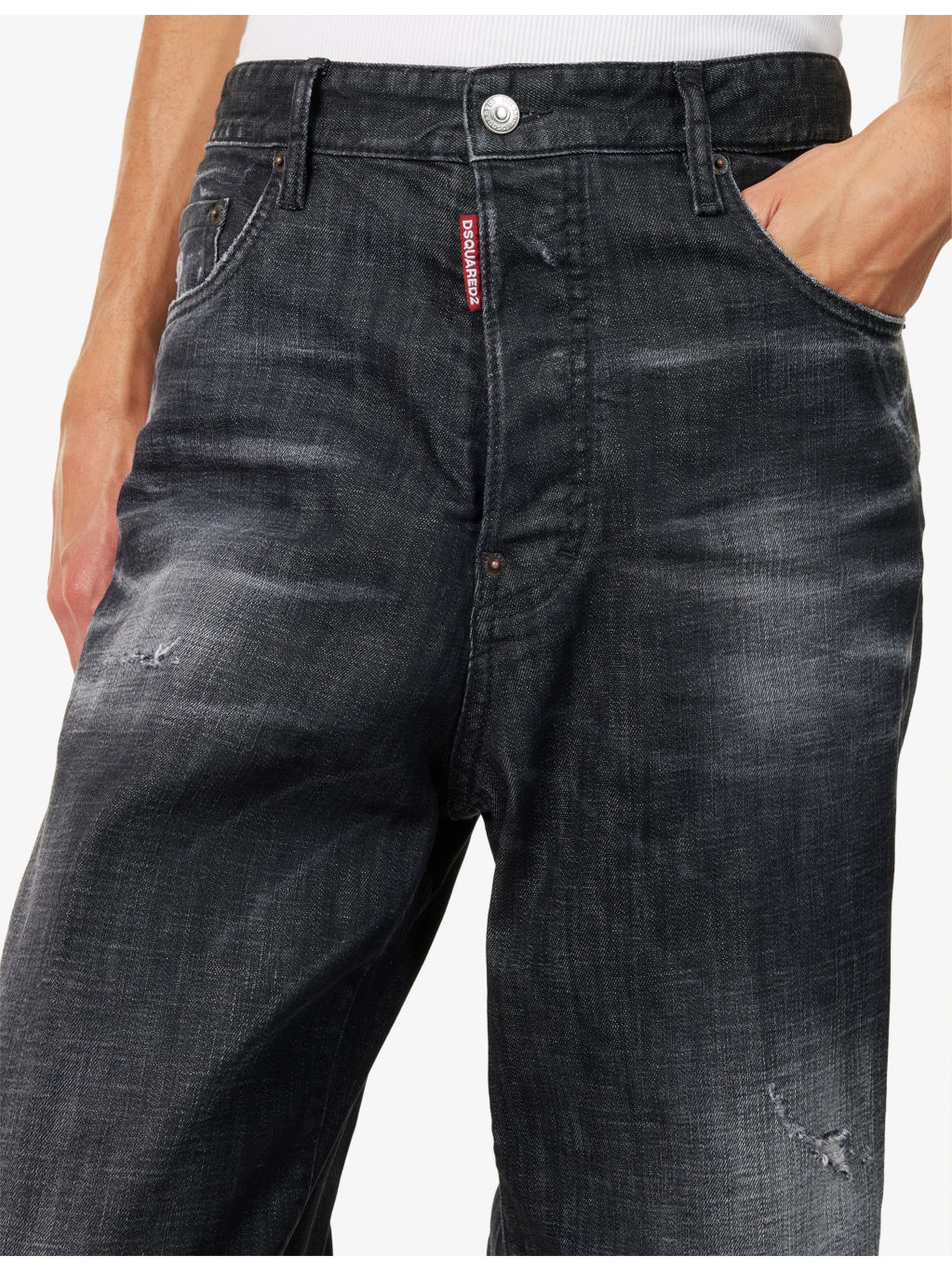 Brand-Patch Wide-leg Loose-Fit Denim Jeans - 5