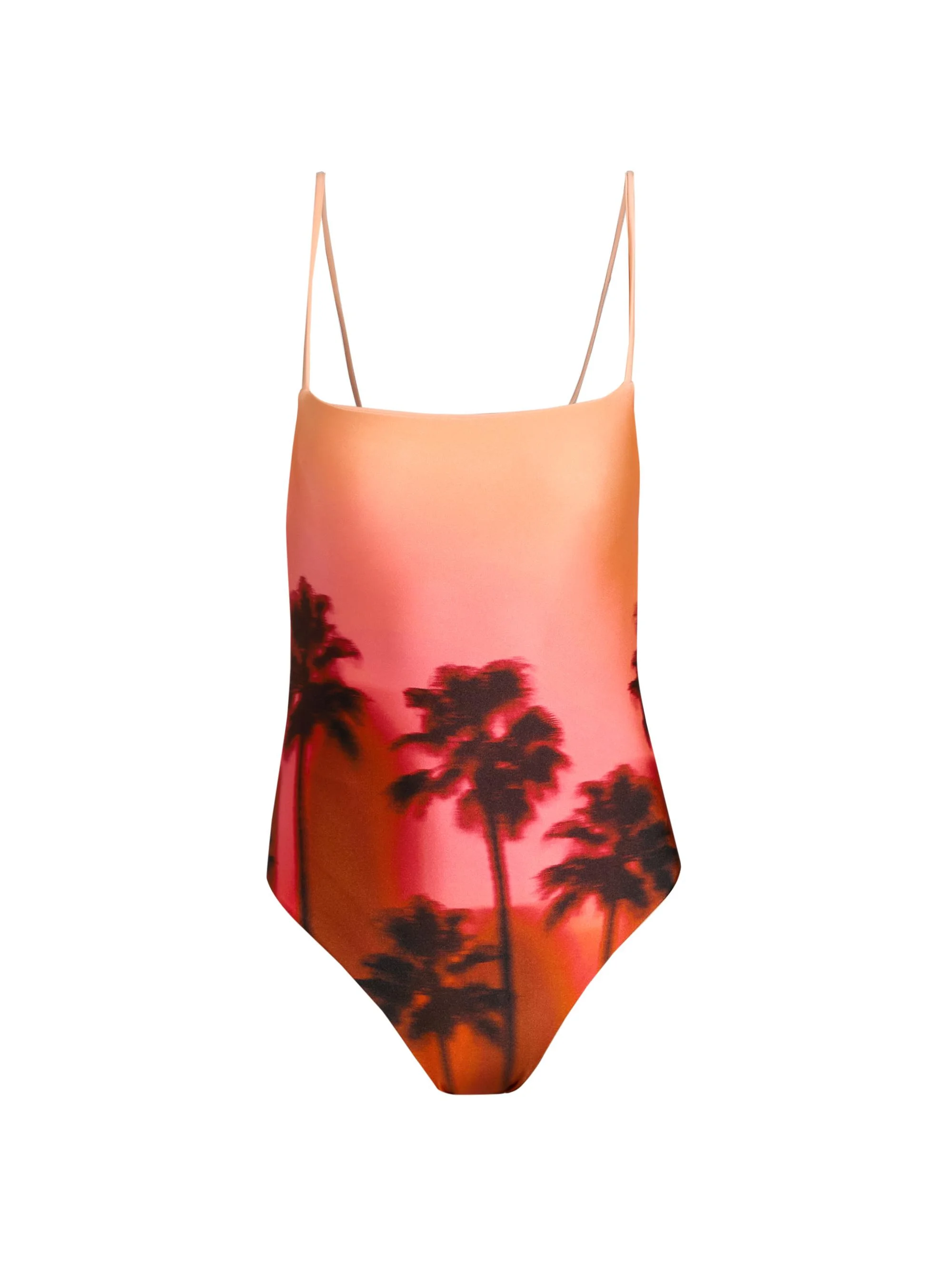 Women's Elenora Sunset One-Piece Swimsuit - Sunset Palm Print - 1