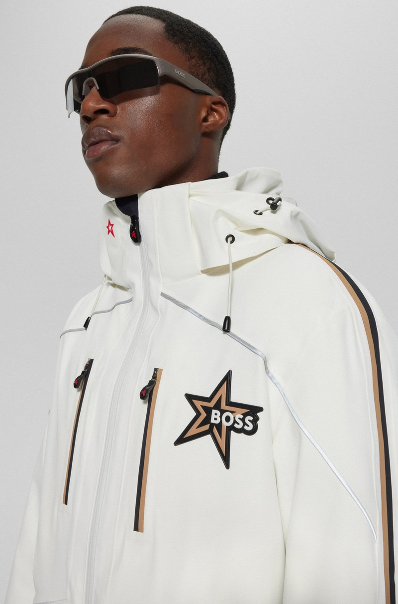 BOSS BOSS X PERFECT MOMENT HOODED DOWN SKI JACKET WITH SPECIAL