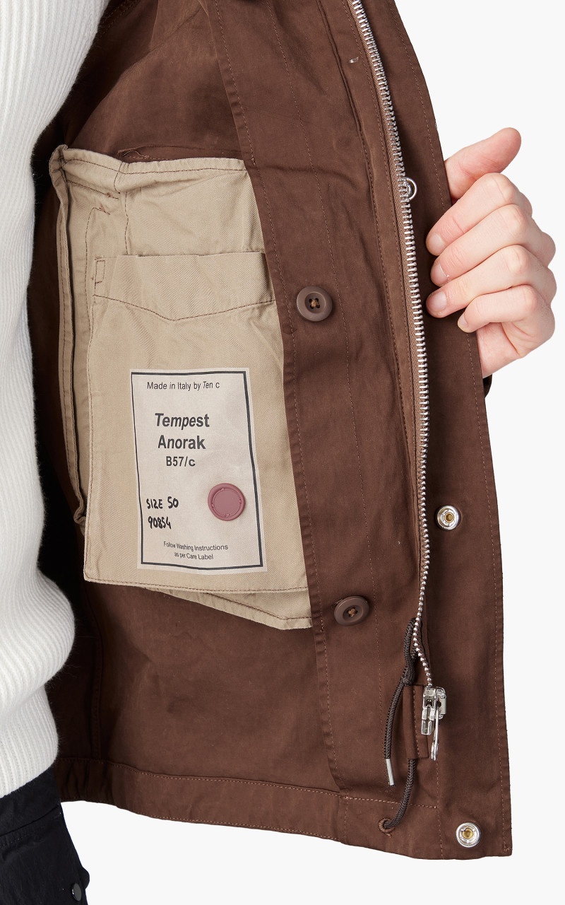 Ten C TEMPEST ANORAK WALNUT | REVERSIBLE